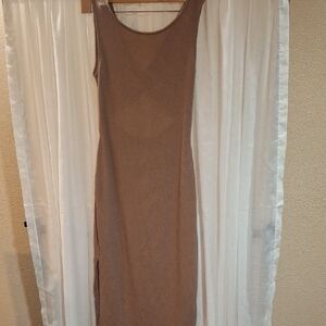 Antistar Elegant Brown Sleeveless Maxi Dress Sz L